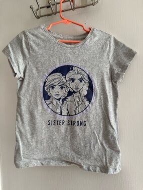 Disney Grey Tee with Elsa & Anna Frozen Size S